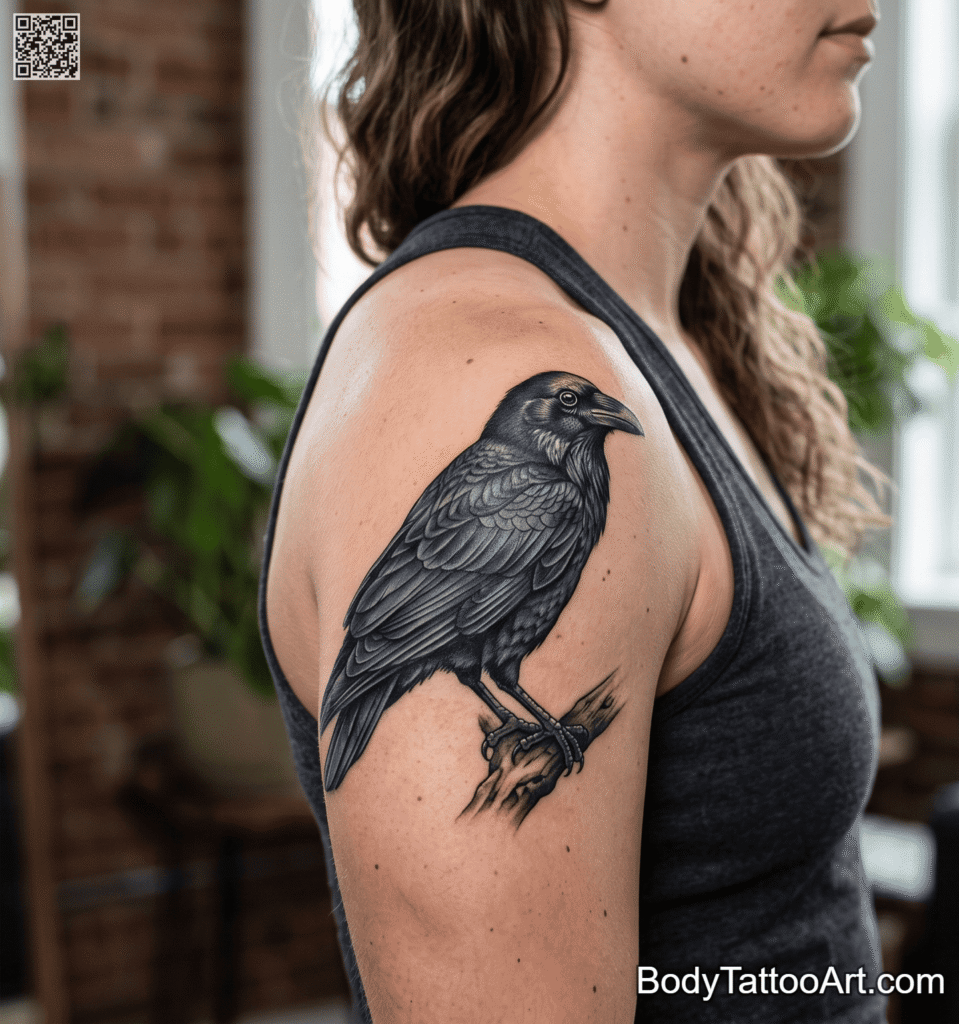 Hyper-Realistic Crow Portrait