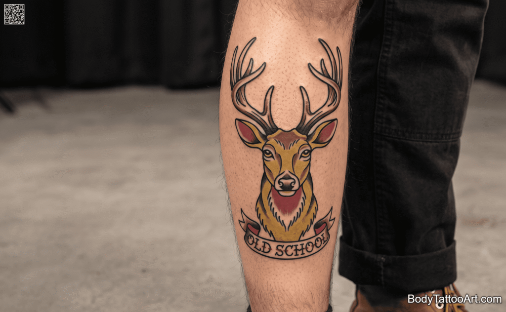 Traditional Deer Tattoos 