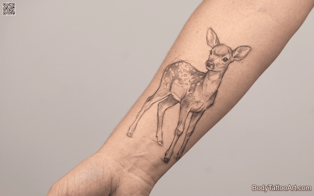 Sketch Deer Tattoos 