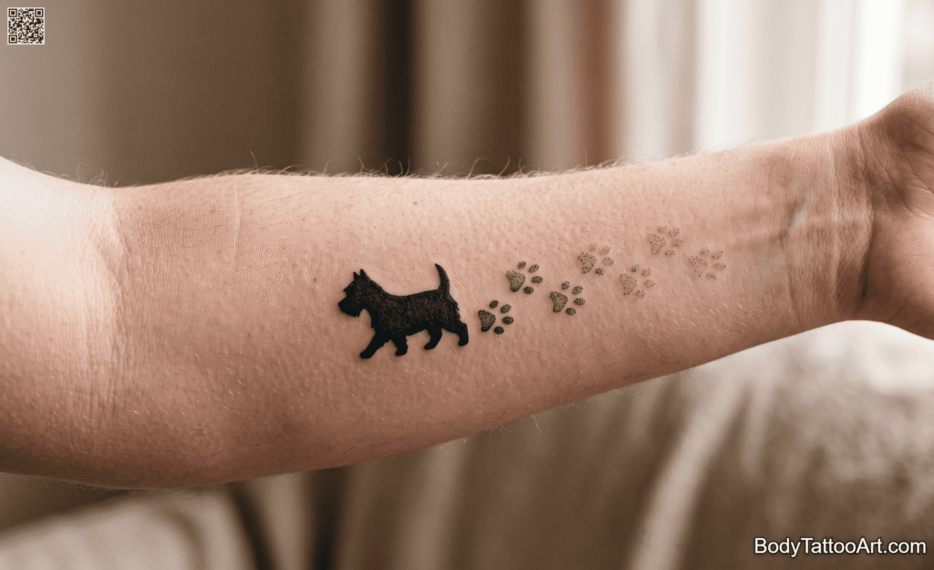 Dotwork trail Dog Tattoos