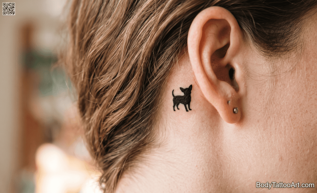 Stencil silhouette Dog Tattoos