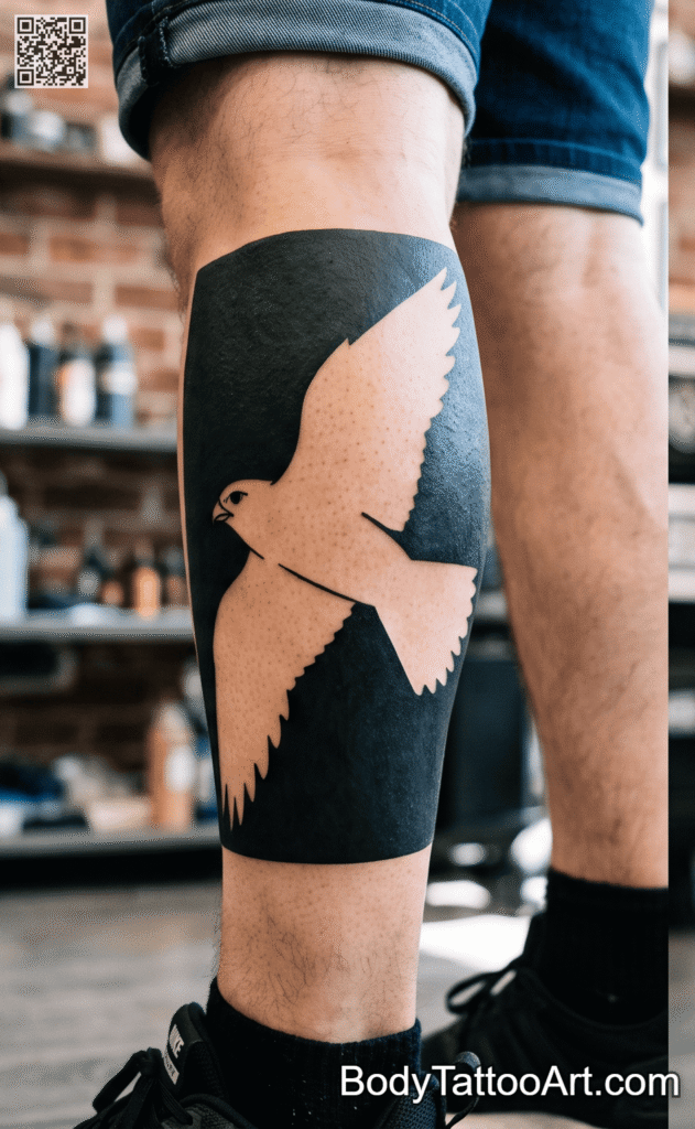 Falcon Outline with Negative Space