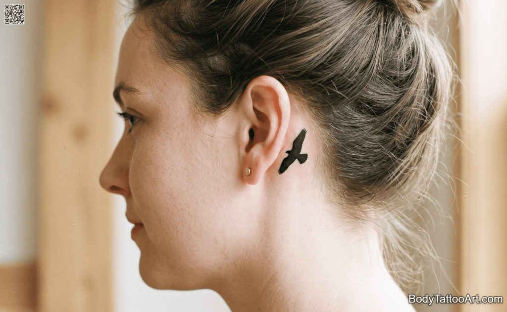 Minimalist blackwork Falcon Tattoos