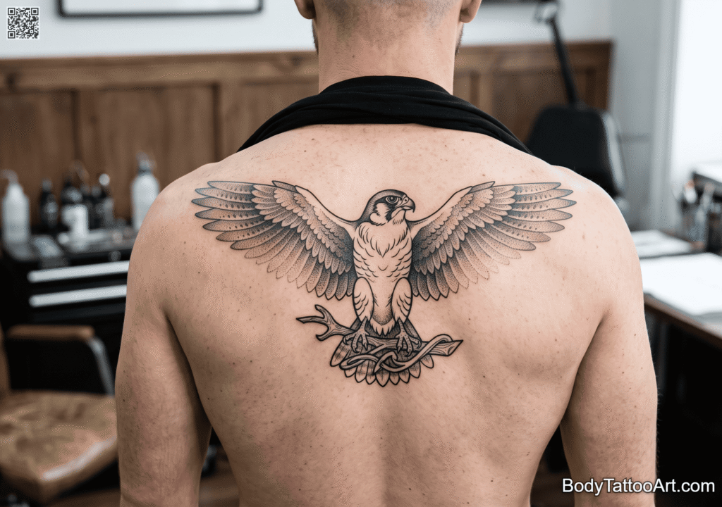 Dotwork Falcon Tattoos