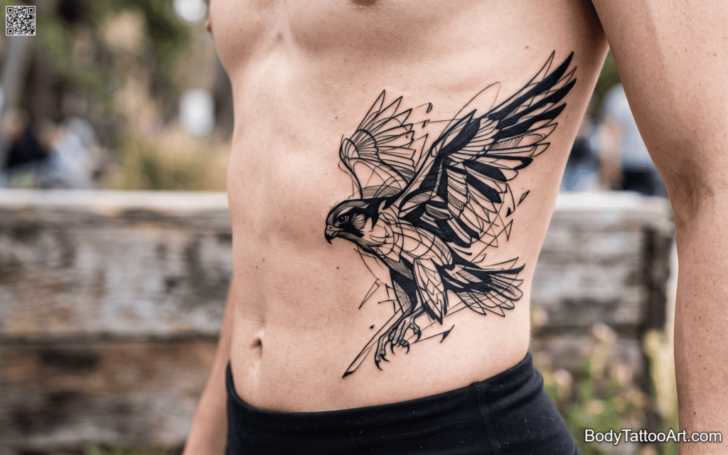 Abstract Falcon in Motion