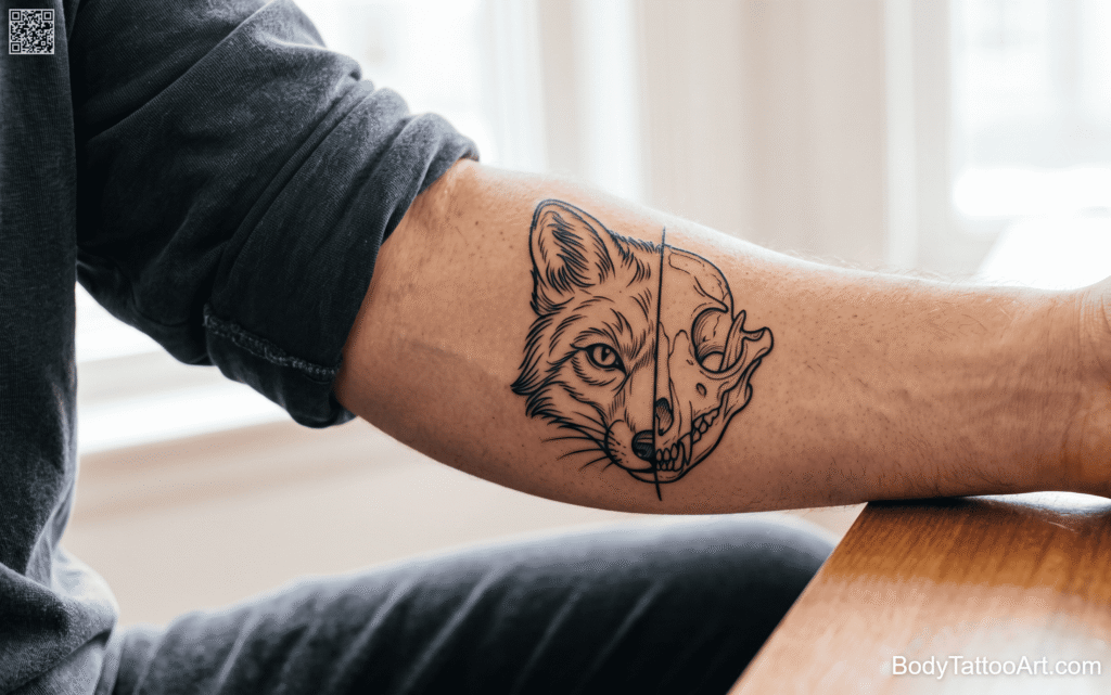 Linework hybrid Fox Tattoos