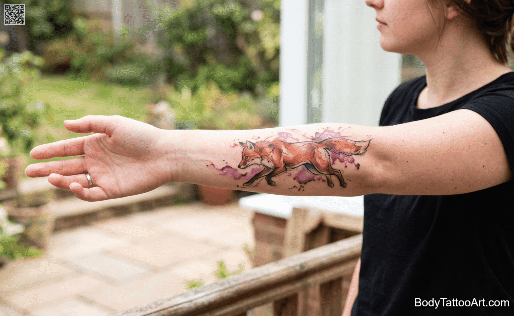 Watercolor Fox Tattoos
