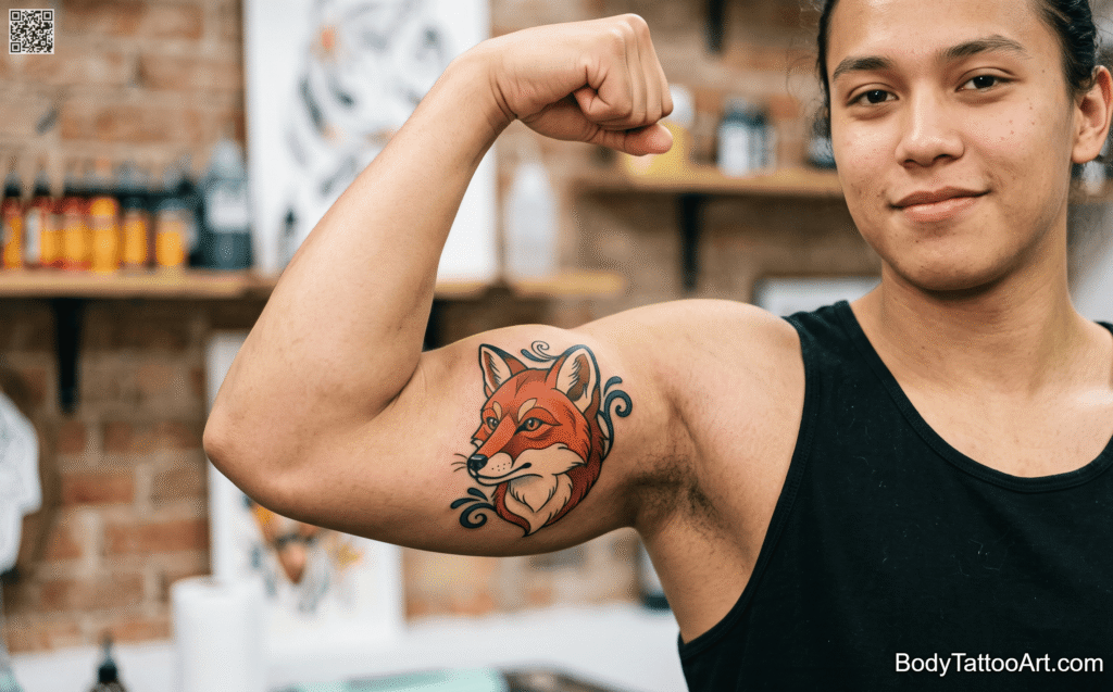 Neo-traditional Fox Tattoos