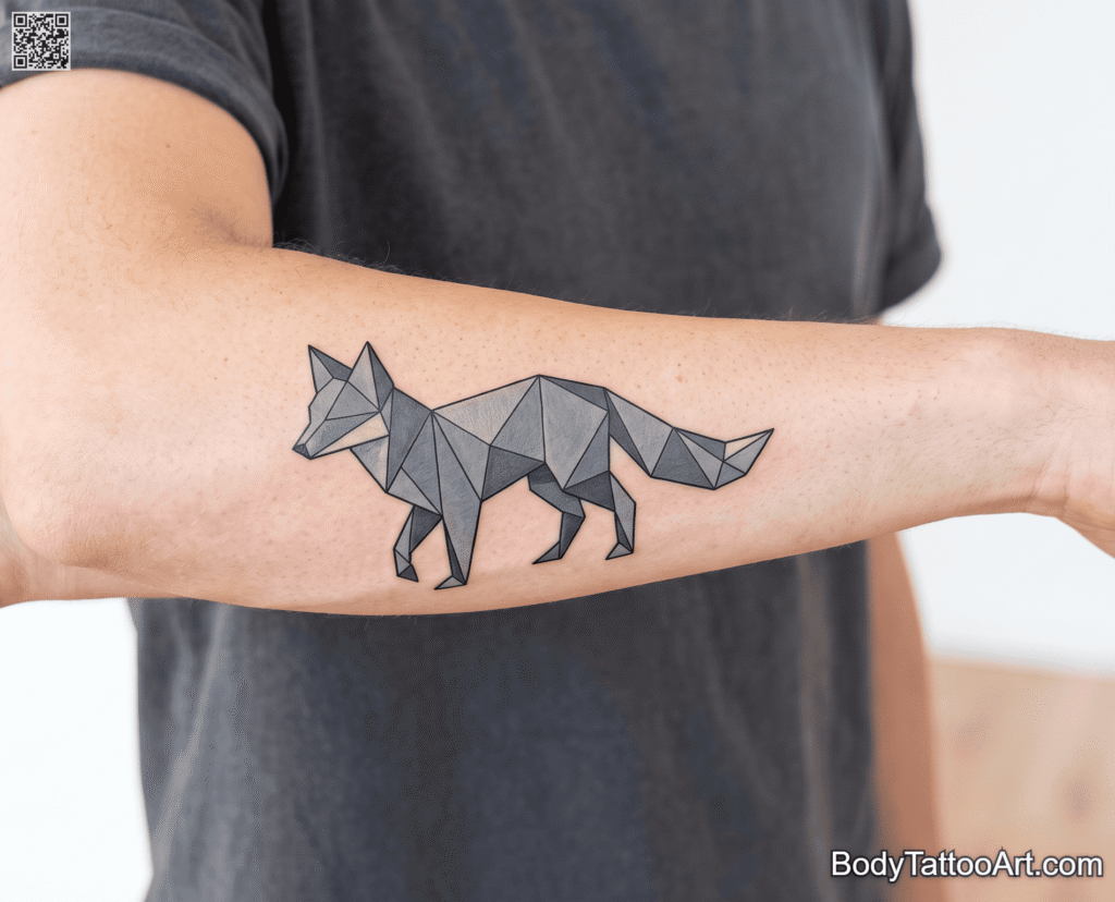 Origami-Style Geometric Fox