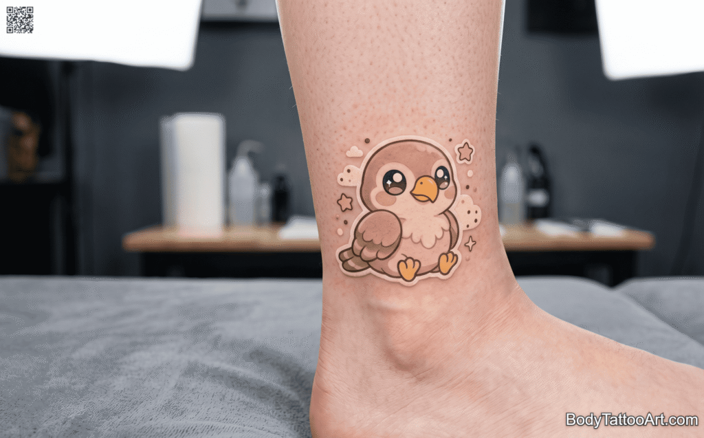 cute cartoon Hawk Tattoos