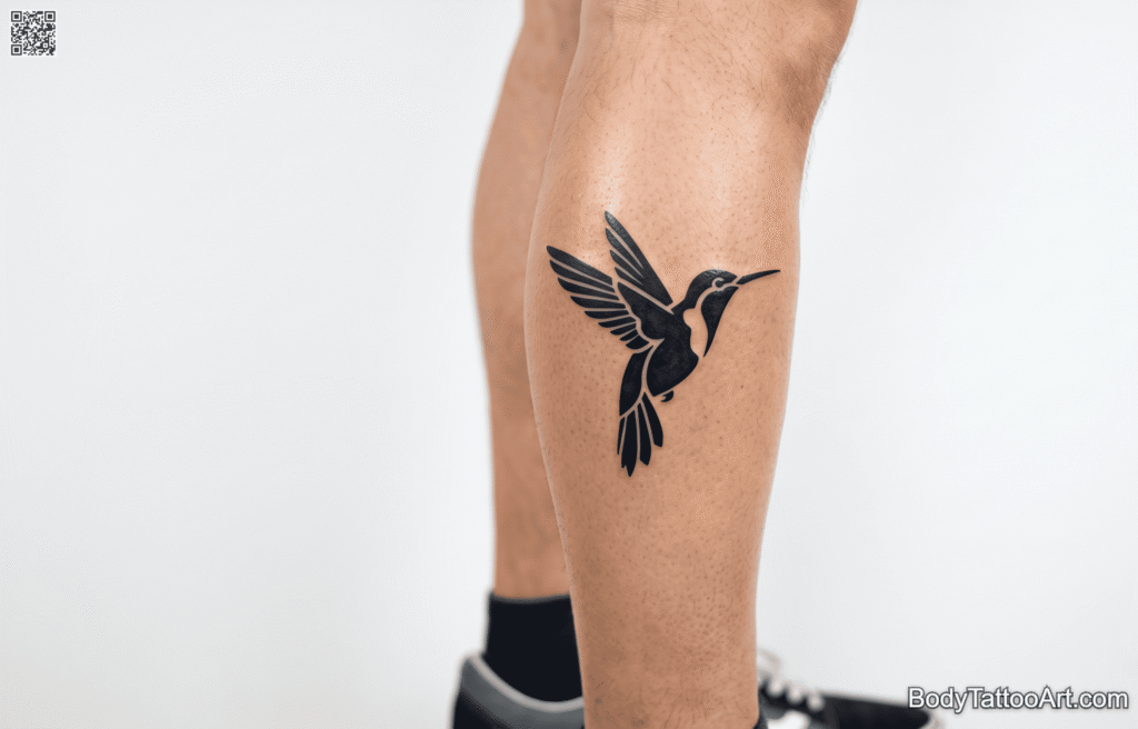 Stencil Silhouette Hummingbird