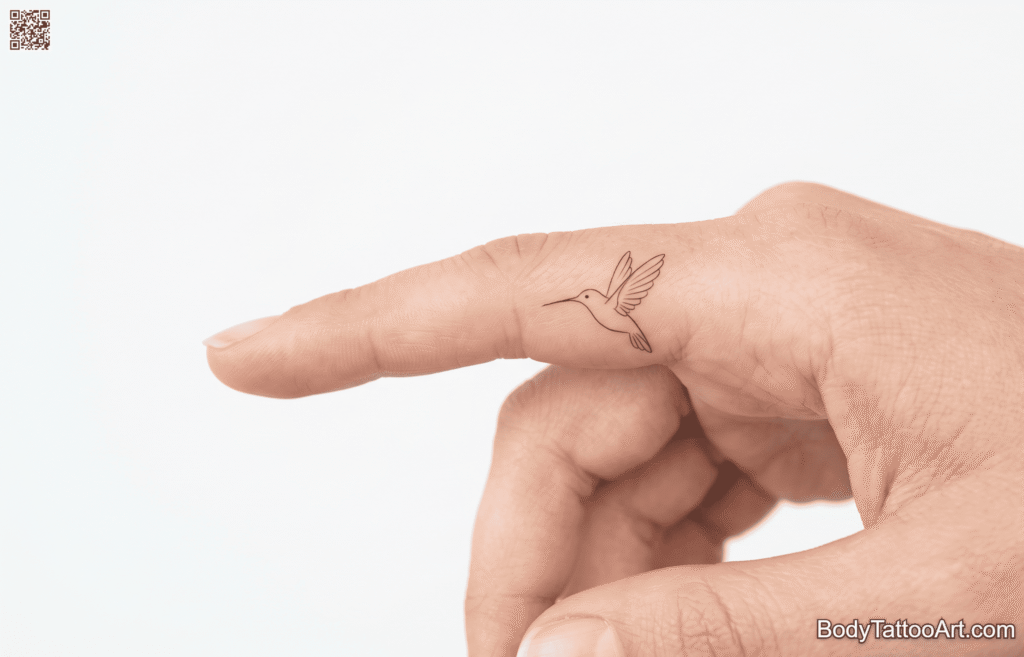 Small Dainty Hummingbird Outline