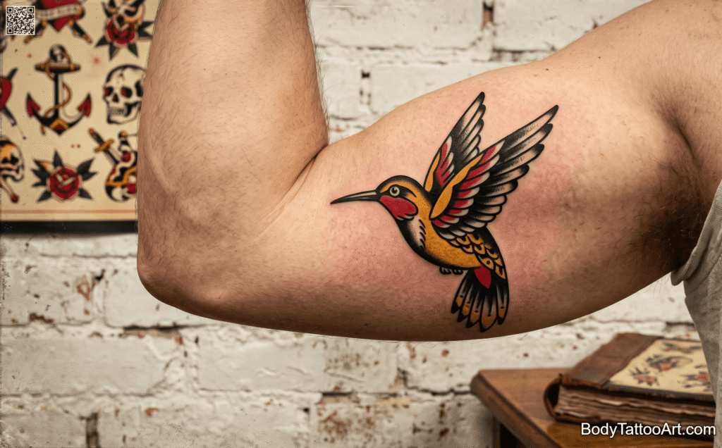 Traditional Old School Hummingbird