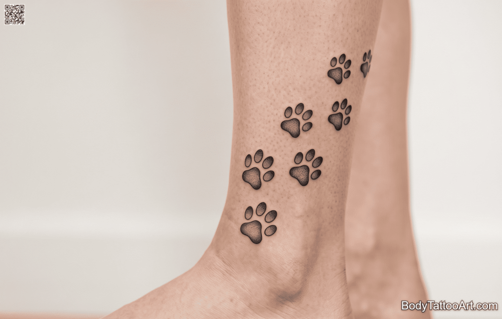 Blackwork, simple Leopard Tattoos