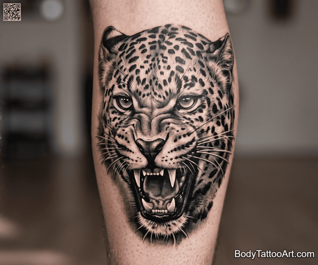  Leopard Snarl Close-Up