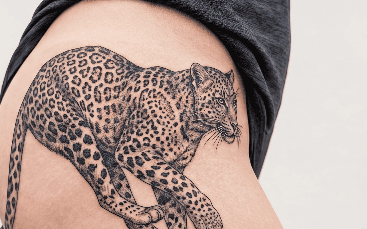 Leopard Running Full Body