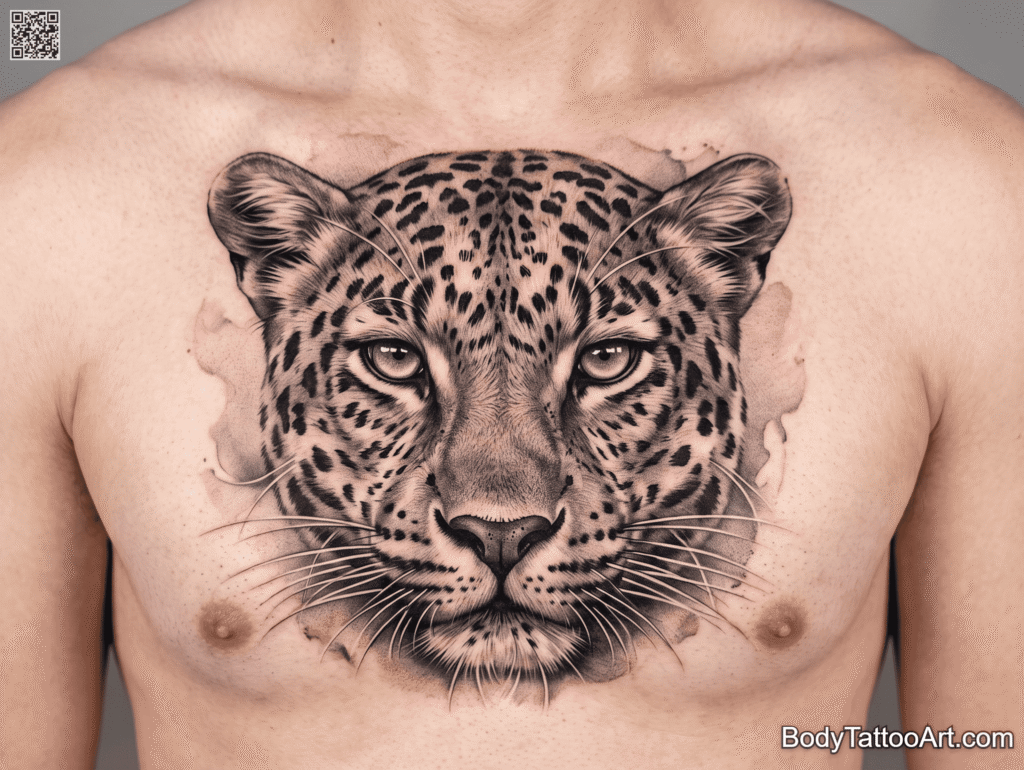 Fine detail realism Leopard Tattoos