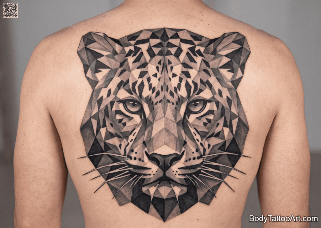 Geometric Leopard Tattoos