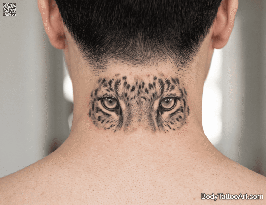 Fine realism, fading edges Leopard Tattoos