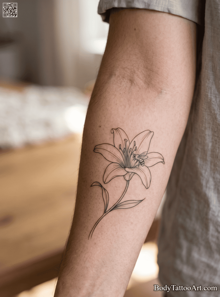 10 Lily With Bee Tattoos Ideas – Beautiful Designs with Deep Meaning
