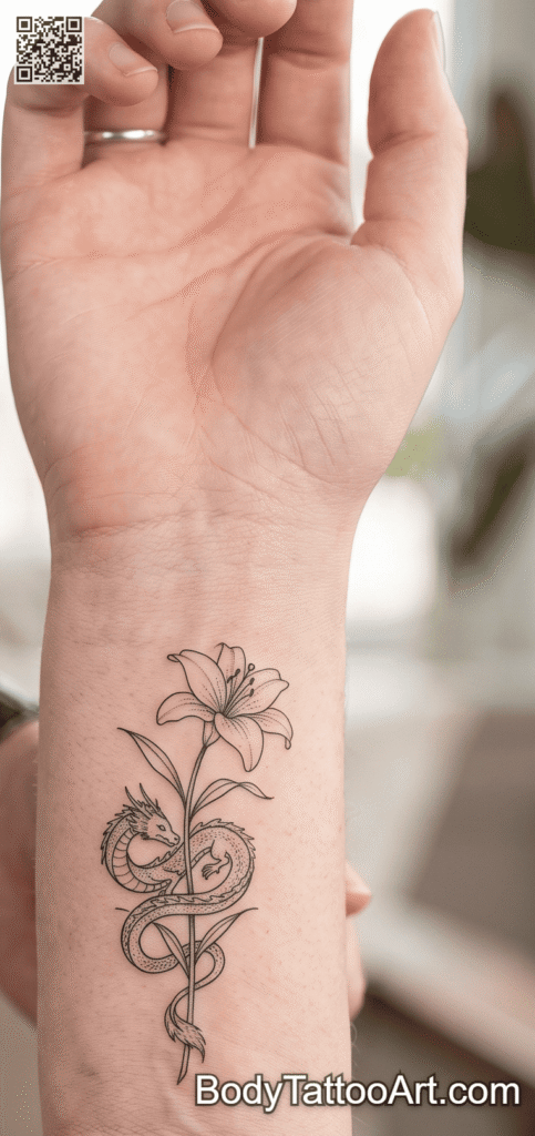 9 Awesome Lily with Dragon Tattoos You'll Want to Save