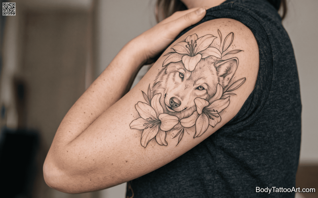 11 Unique Lily with Wolf Tattoos Ideas For Every Placement