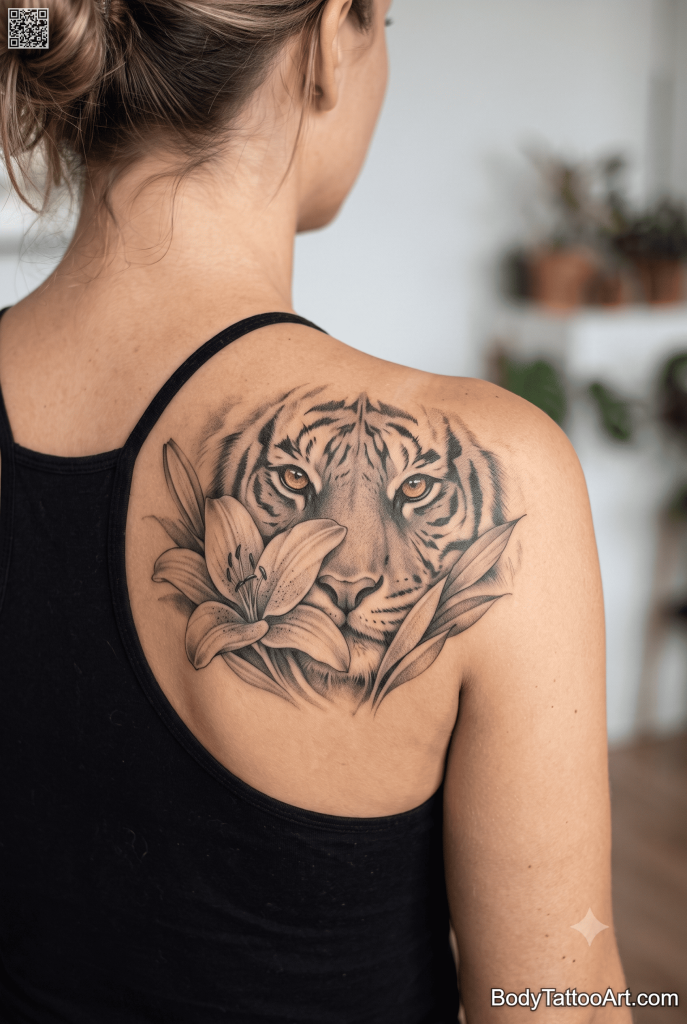 Lily With Tiger Tattoos: 10 Design Ideas For Inspiration