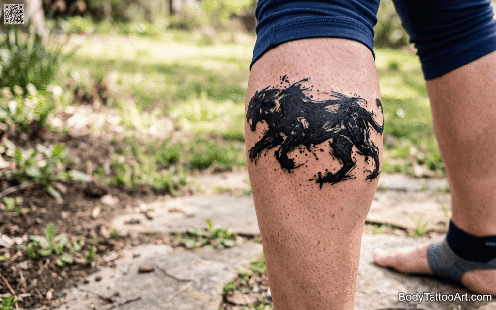 brush technique Panther Tattoos 