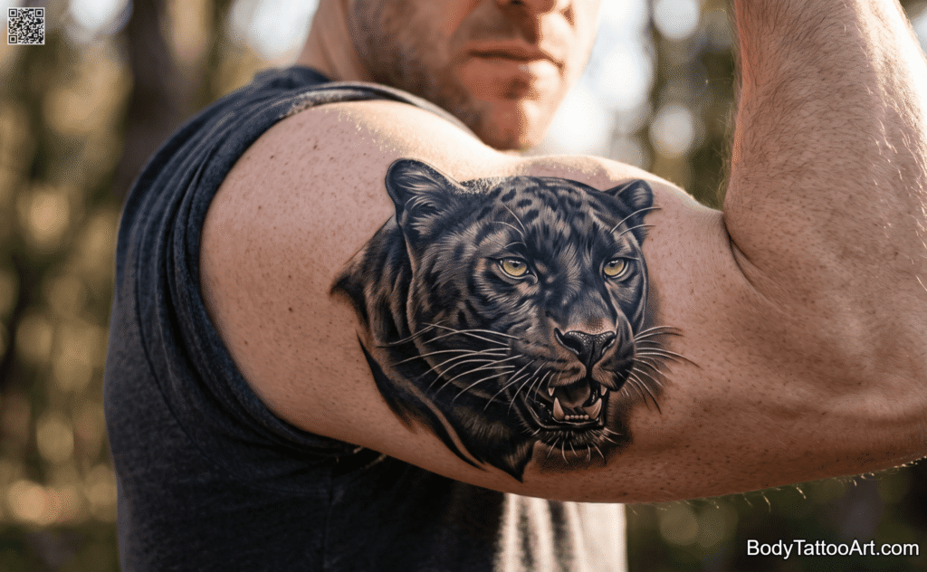 Hyperrealism Panther Tattoos 
