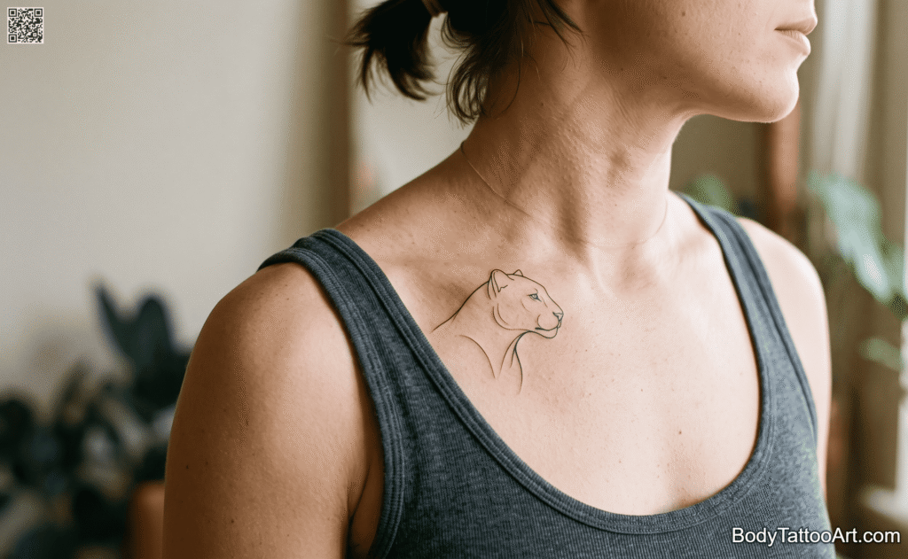 Fine line Panther Tattoos 