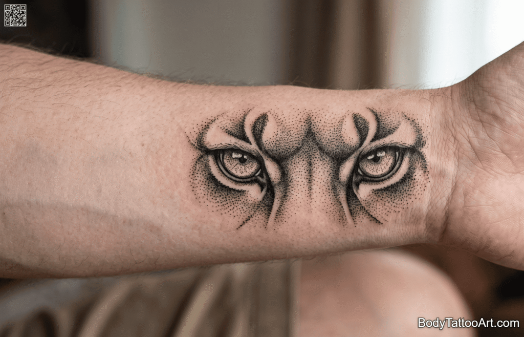 Dotwork/stipple Panther Tattoos 