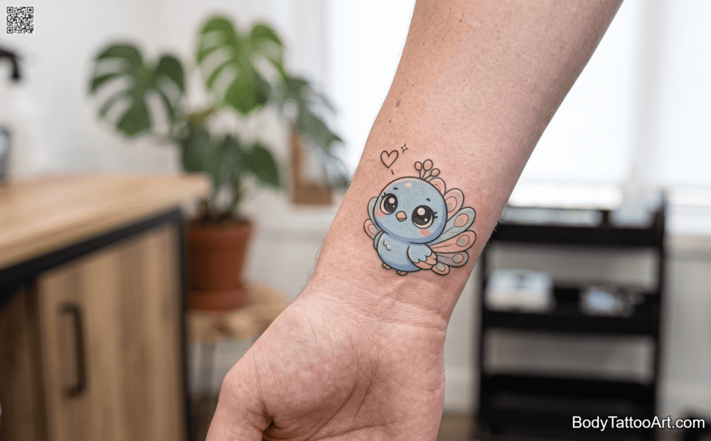 cartoon Peacock Tattoos