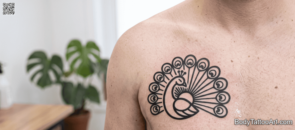 graphic Peacock Tattoos