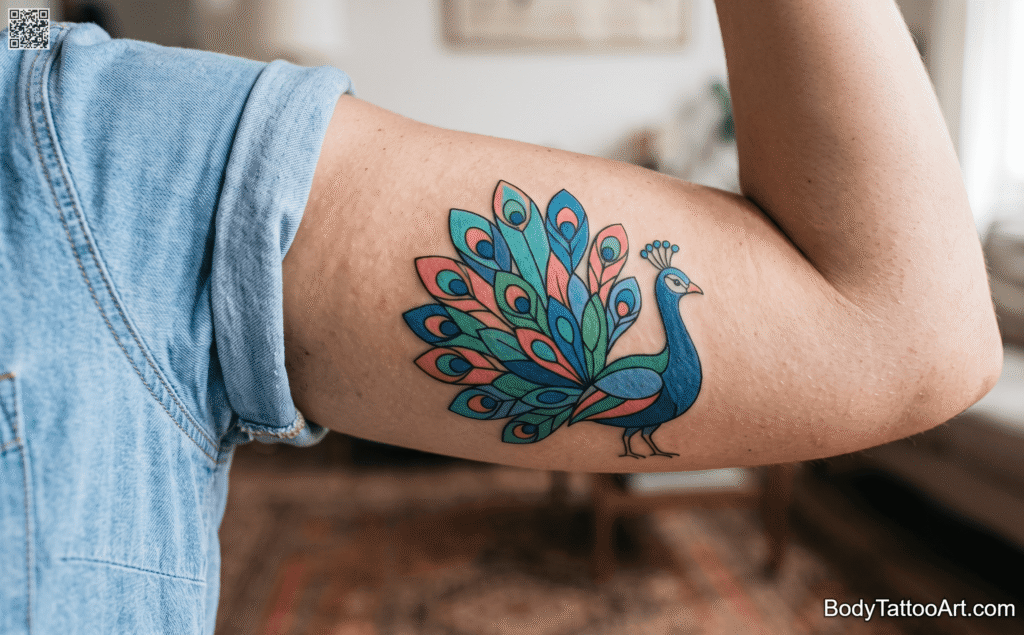 pop art Peacock Tattoos