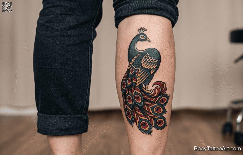  Traditional American Peacock Tattoos