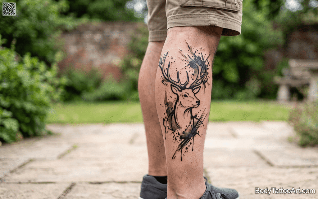 Abstract Stag Tattoos