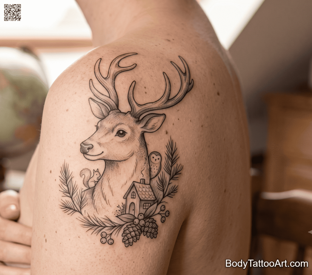 Illustrative Stag Tattoos