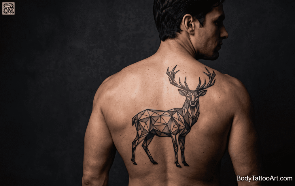 Geometric Stag Tattoos