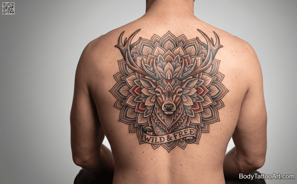 Mandala/dotwork Stag Tattoos