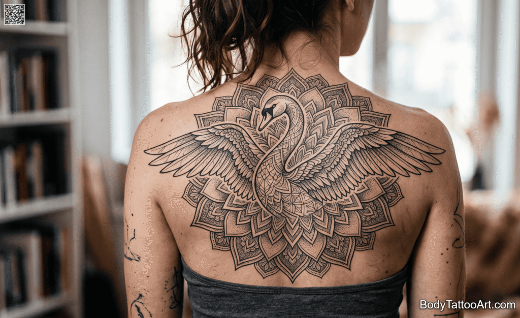 Mandala Swan Tattoo