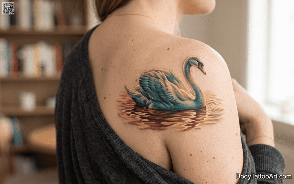 Color Swan Tattoos
