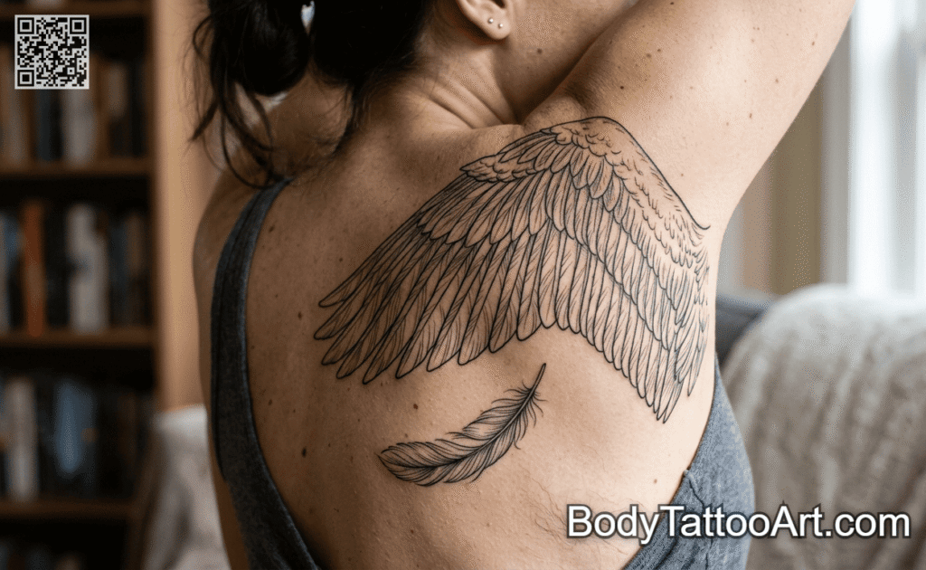 Swan Feather Detail Swan Tattoos