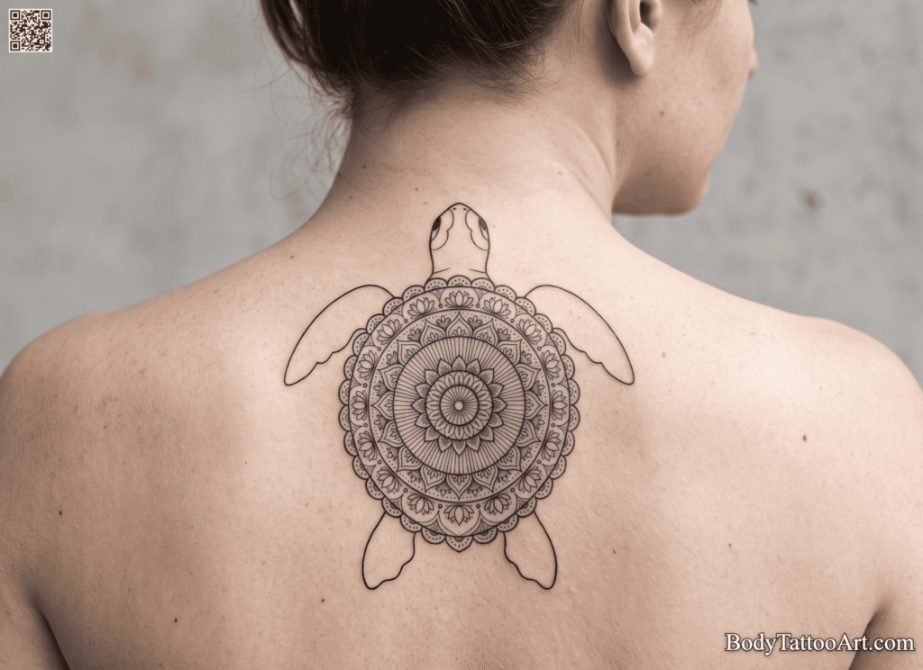 Mandala Shell Turtle Tattoos