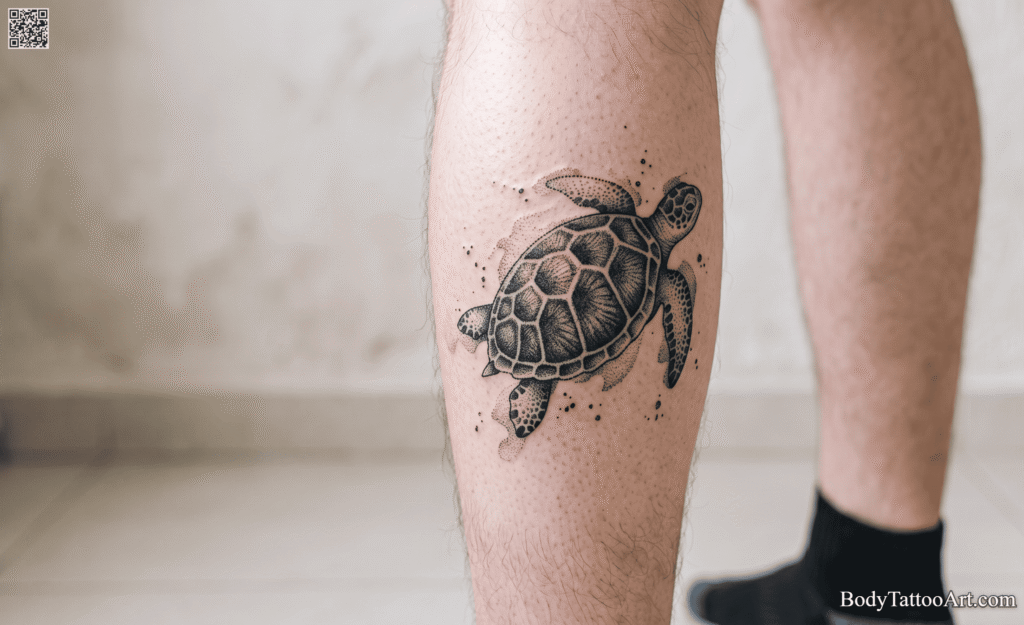 Dotwork Turtle Tattoos