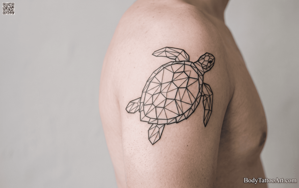 Geometric Turtle Tattoos