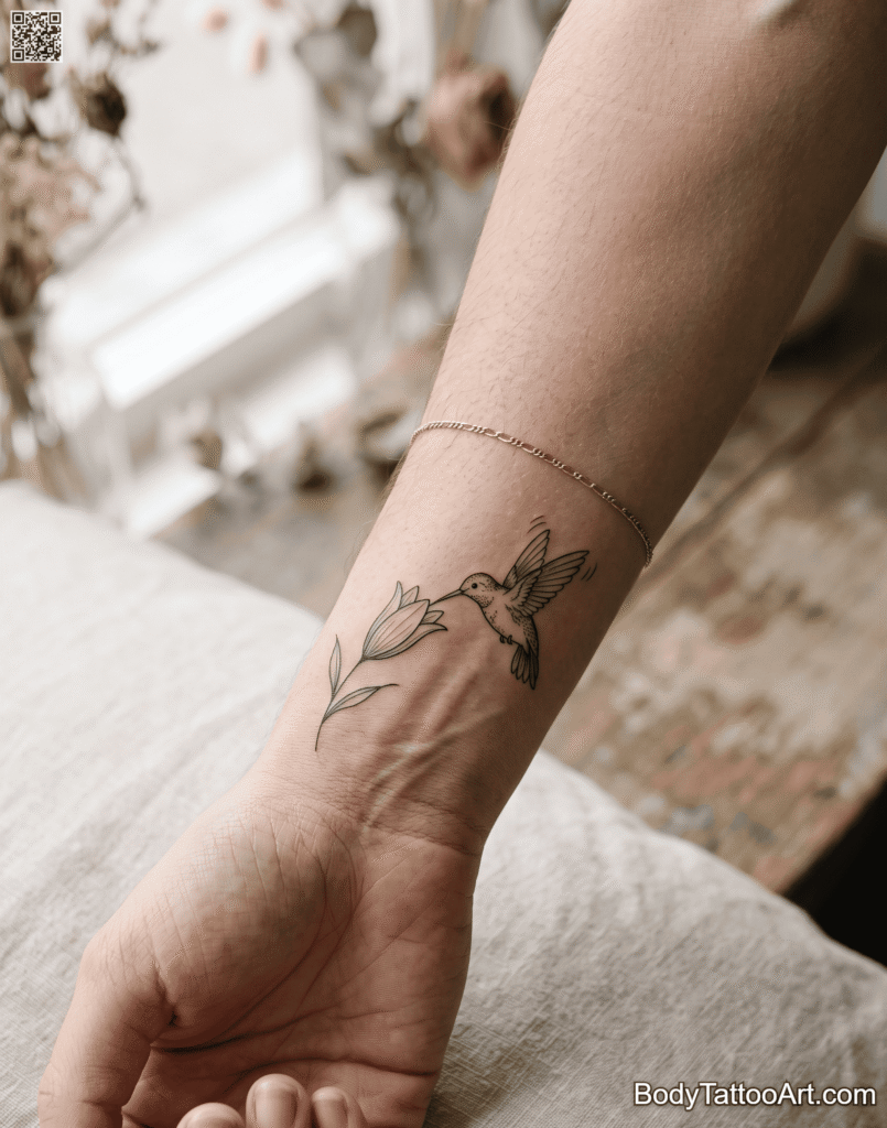 10 Lily With Hummingbird Tattoos - Best Design Ideas