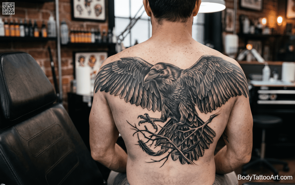 The Full Back Raven Tattoos