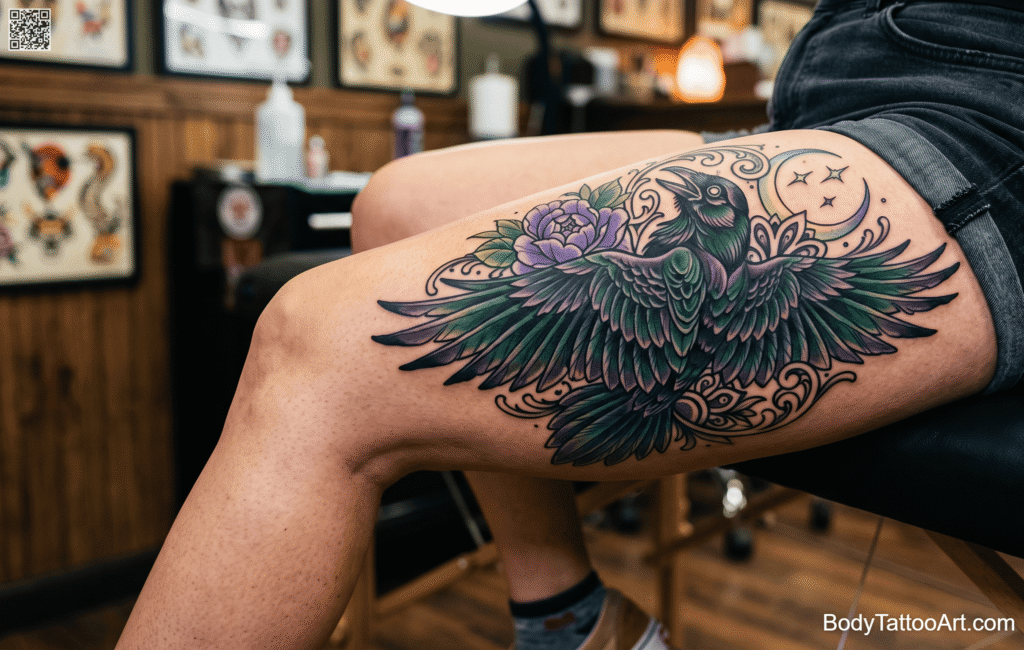 The Neo-Traditional Raven Tattoos
