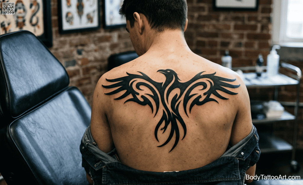 The Tribal-Inspired Raven Tattoos