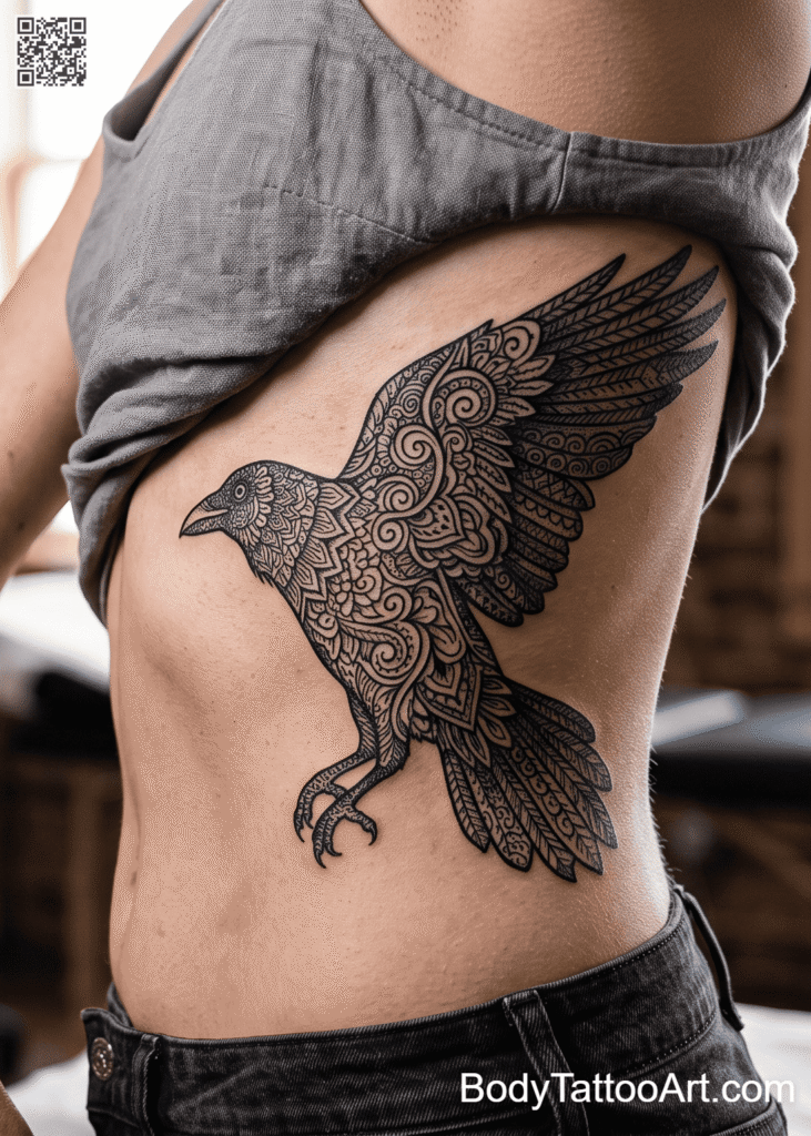 The Ornamental Raven Tattoos